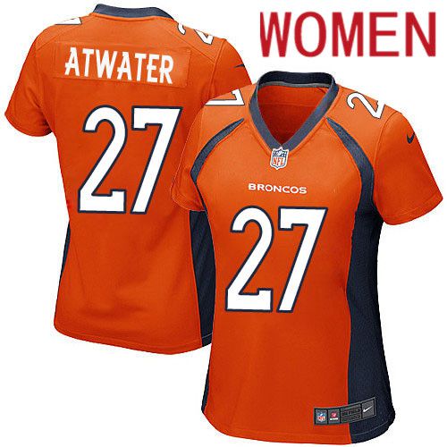 Women Denver Broncos #27 Steve Atwater Nike Orange Game Retired Player NFL Jersey